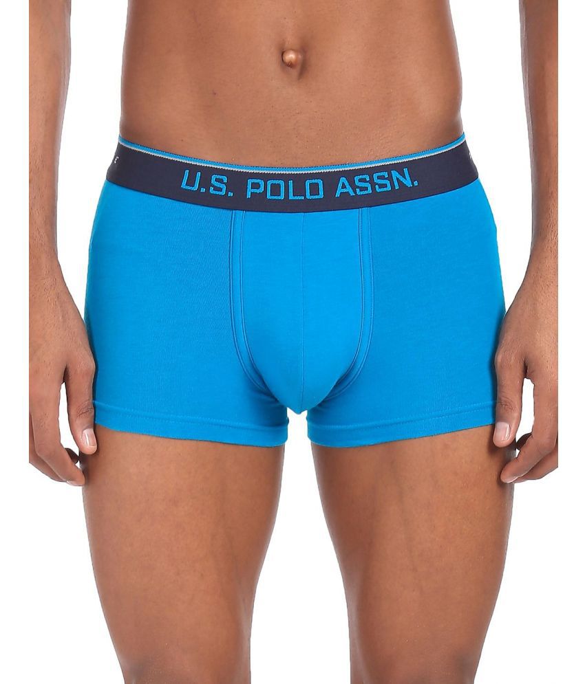     			U.S. Polo Assn. Light Blue Cotton Men's Trunks ( Pack of 1 )
