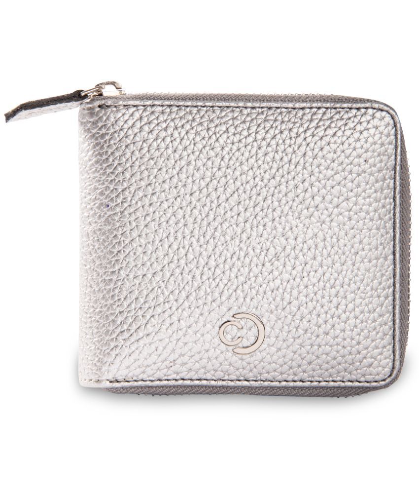     			Caprese Faux Leather Silver Women's Regular Wallet ( Pack of 1 )