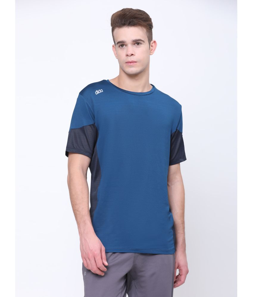     			Dida Sportswear Teal Polyester Regular Fit Men's Sports T-Shirt ( Pack of 1 )