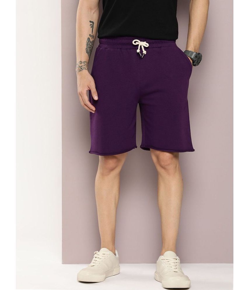     			Dillinger Purple Cotton Men's Shorts ( Pack of 1 )