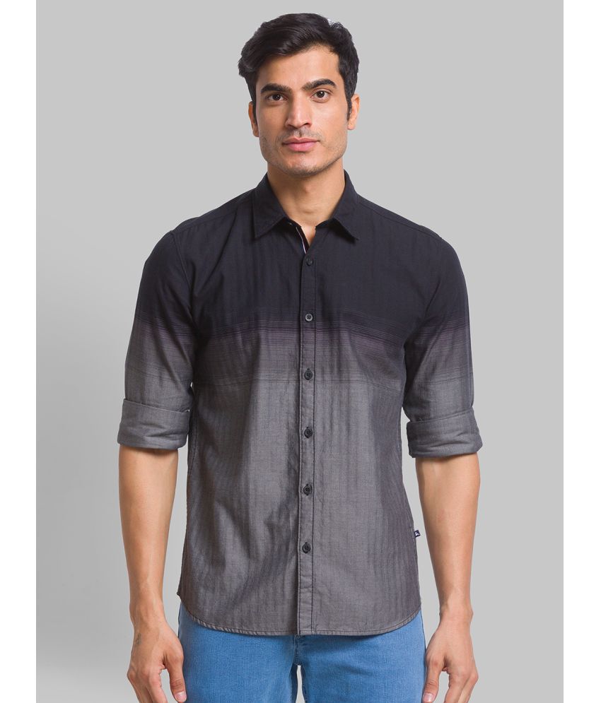     			Parx 100% Cotton Slim Fit Checks Full Sleeves Men's Casual Shirt - Grey ( Pack of 1 )