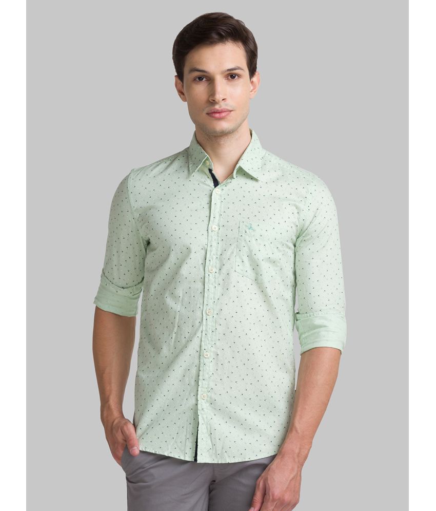     			Parx 100% Cotton Slim Fit Printed Full Sleeves Men's Casual Shirt - Green ( Pack of 1 )