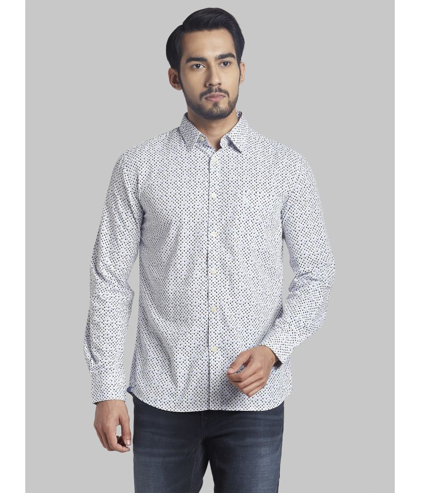     			Parx 100% Cotton Slim Fit Printed Full Sleeves Men's Casual Shirt - White ( Pack of 1 )