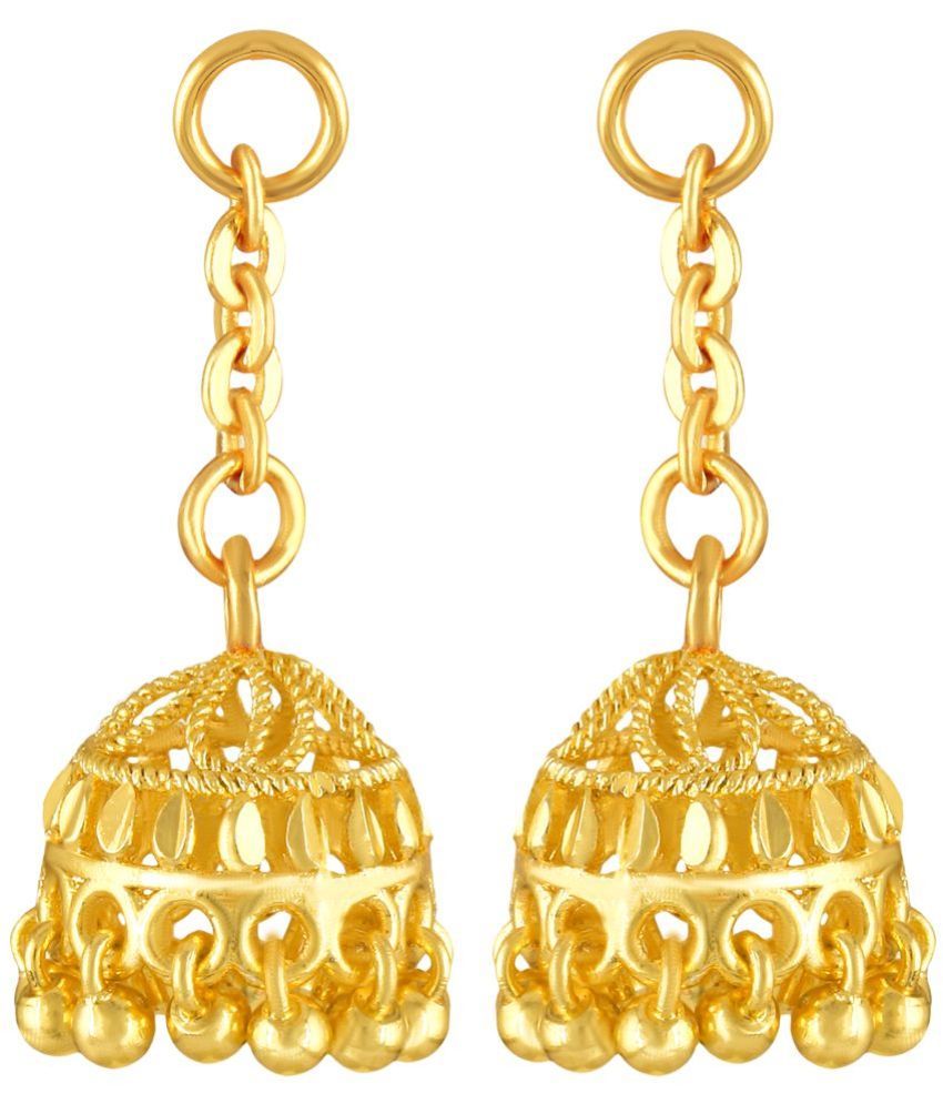     			VIVASTRI Golden Jhumki Earrings ( Pack of 1 )