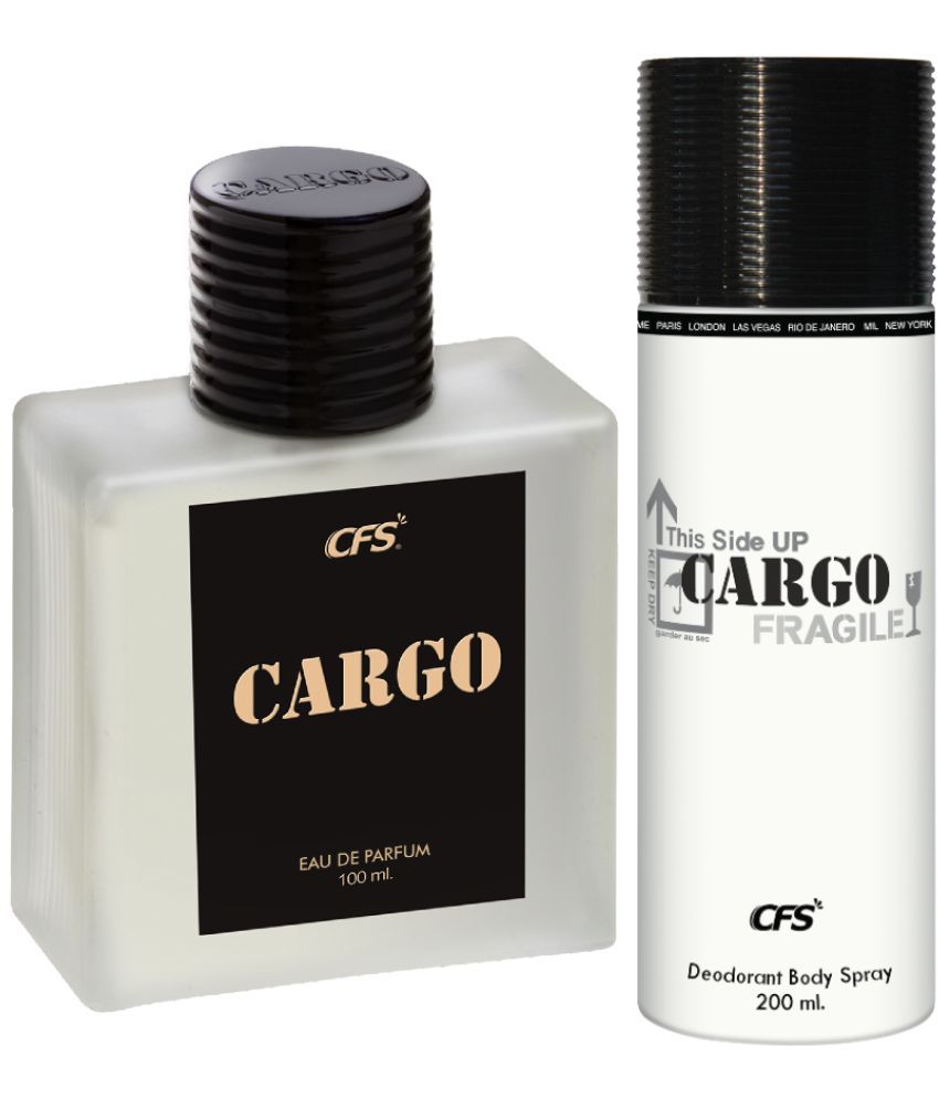     			CFS Cargo Black EDP Long Lasting Perfume & Cargo White Deodorant Body Spray