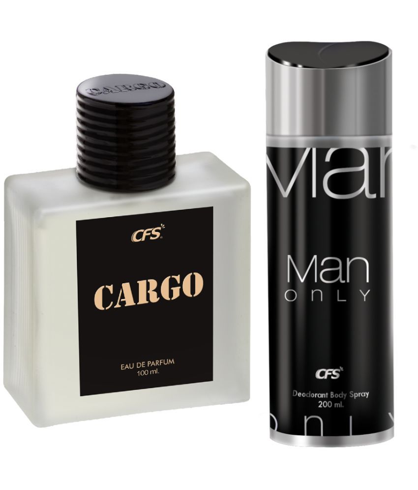     			CFS Cargo Black EDP Long Lasting Perfume & Man Only Black Deodorant Body Spray