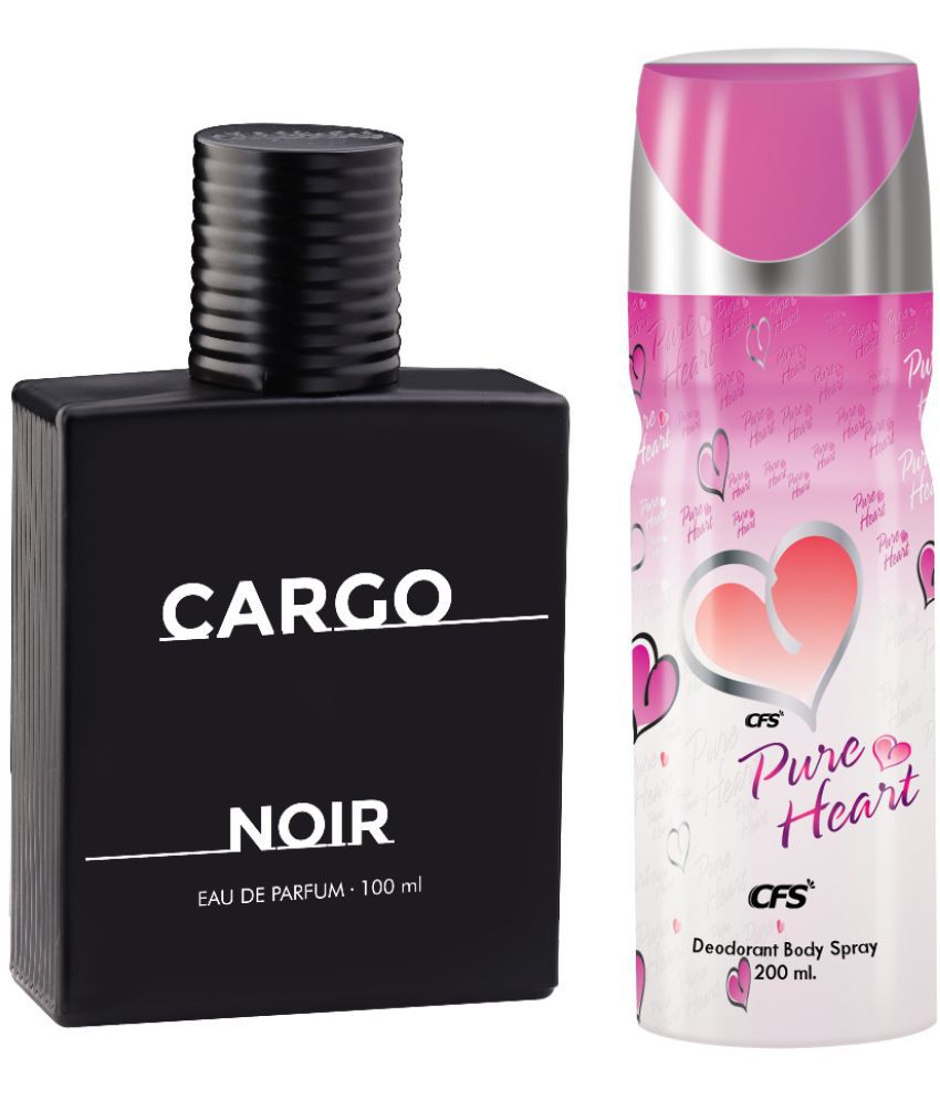     			CFS Cargo Noir EDP Long Lasting Perfume & Pure Heart Pink Deodorant Body Spray