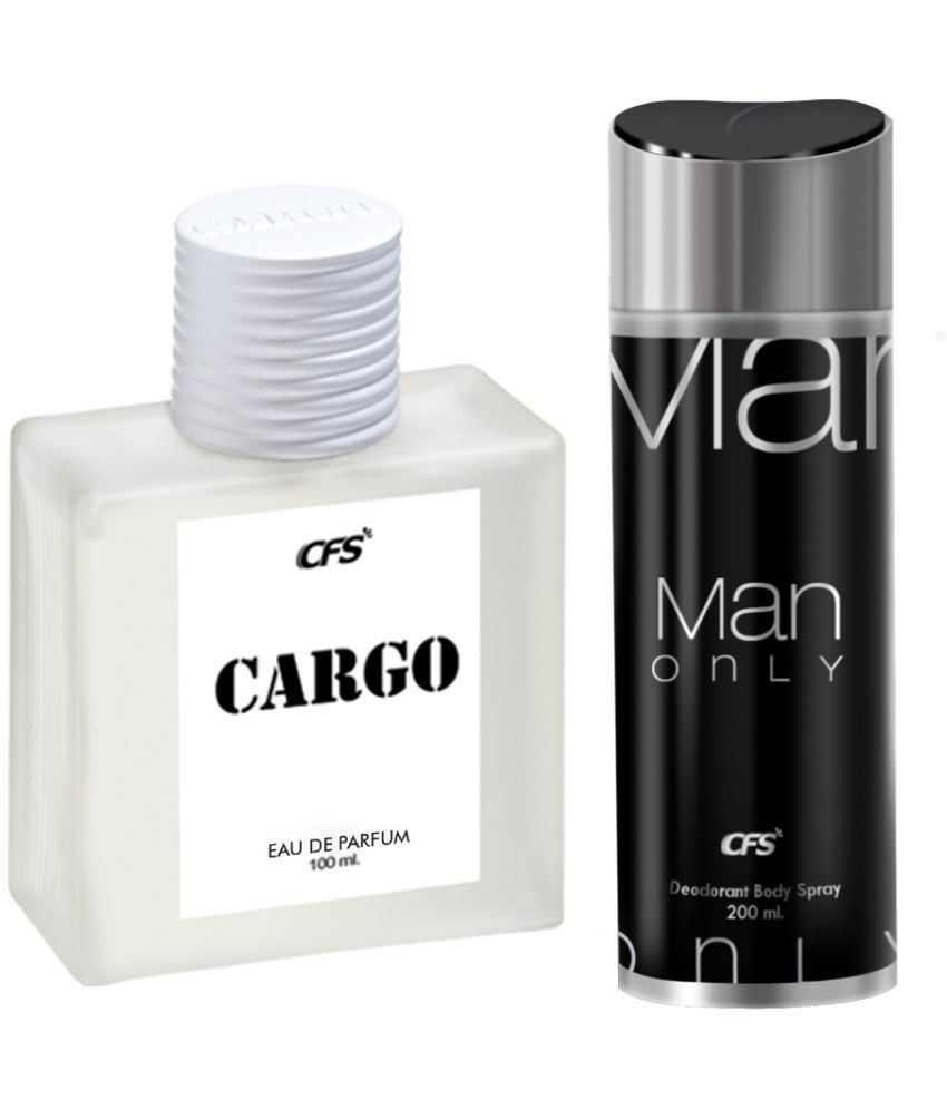     			CFS Cargo White EDP Long Lasting Perfume & Man Only Black Deodorant Body Spray