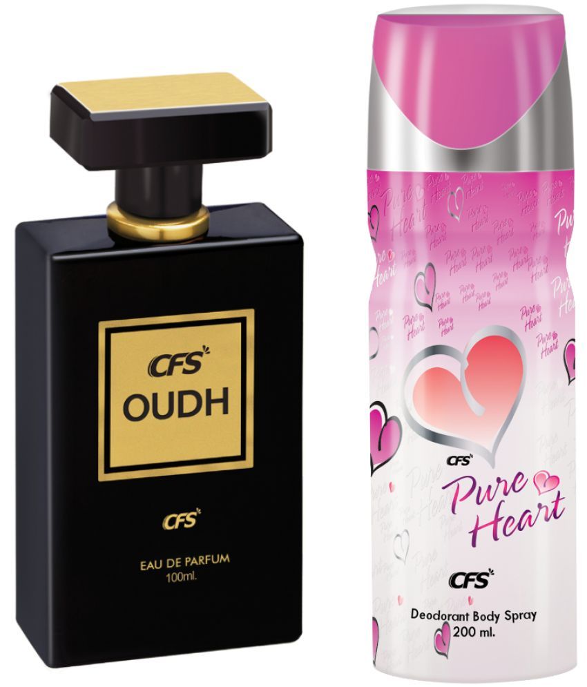     			CFS Oudh Black EDP Long Lasting Perfume & Pure Heart Pink Deodorant Body Spray