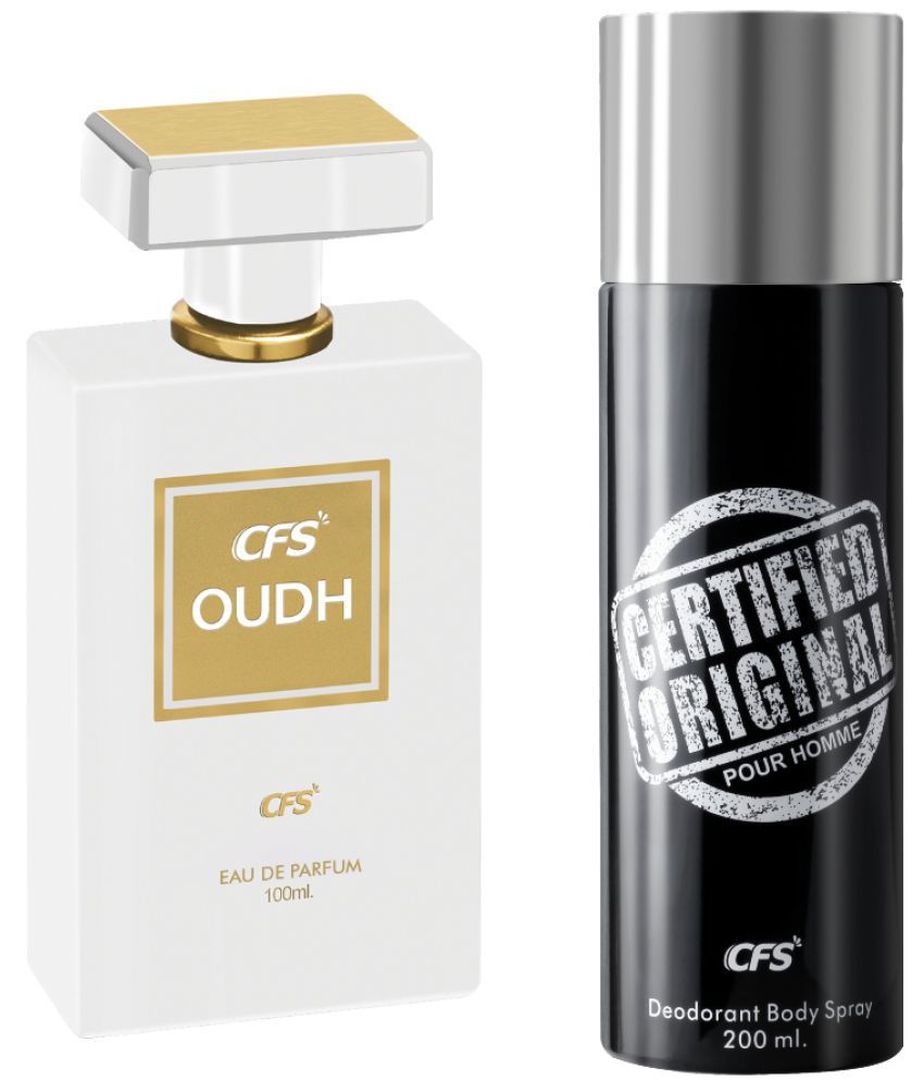     			CFS Oudh White EDP Long Lasting Perfume & Certified Black Deodorant Body Spray