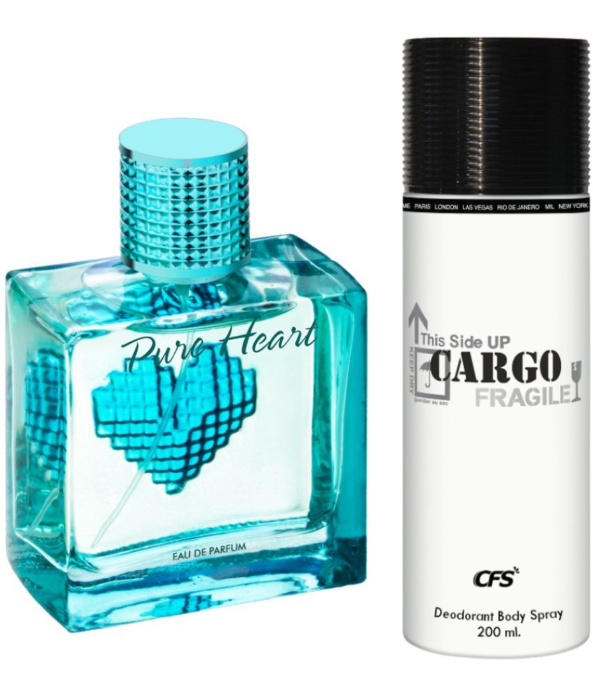     			CFS Pure Heart Blue EDP Long Lasting Perfume & Cargo White Deodorant Body Spray