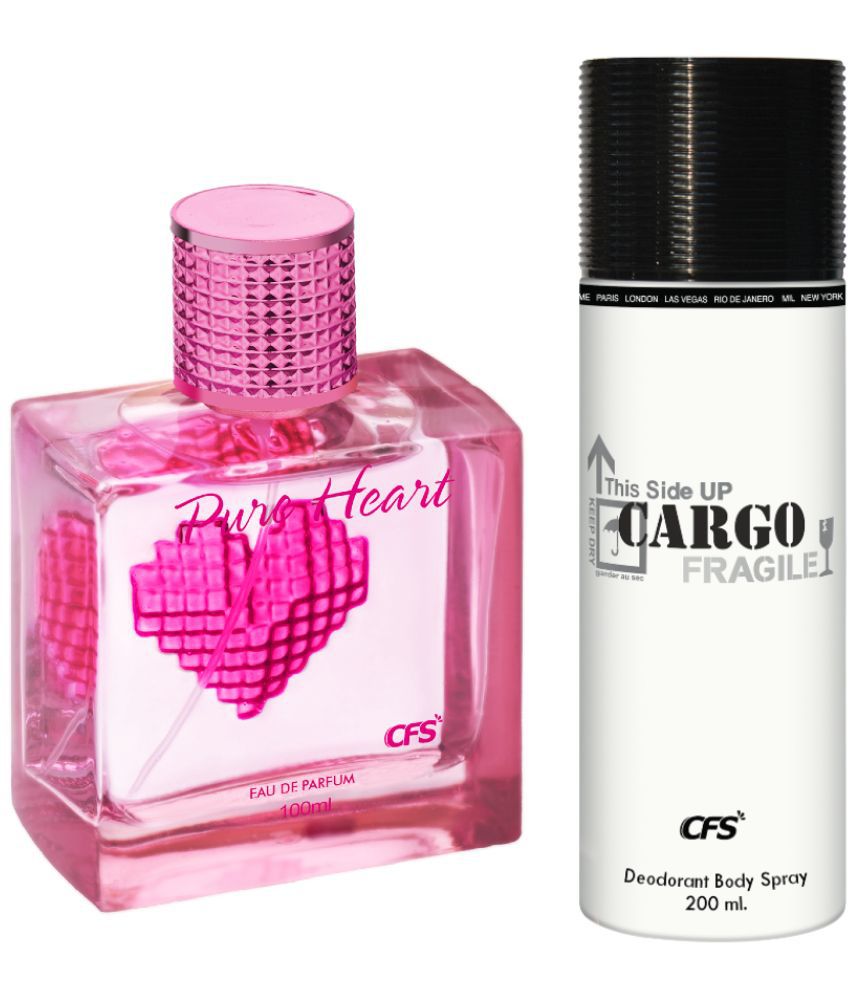    			CFS Pure Heart Pink EDP Long Lasting Perfume & Cargo White Deodorant Body Spray