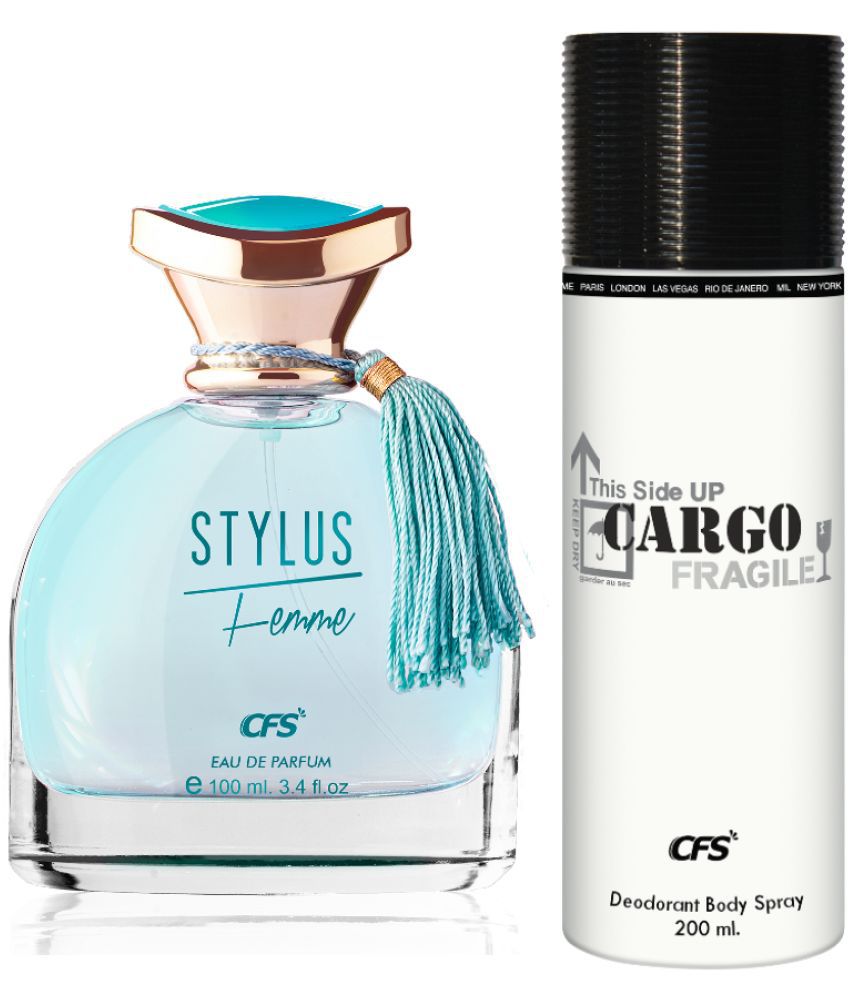     			CFS Stylus Blue EDP Long Lasting Perfume & Cargo White Deodorant Body Spray