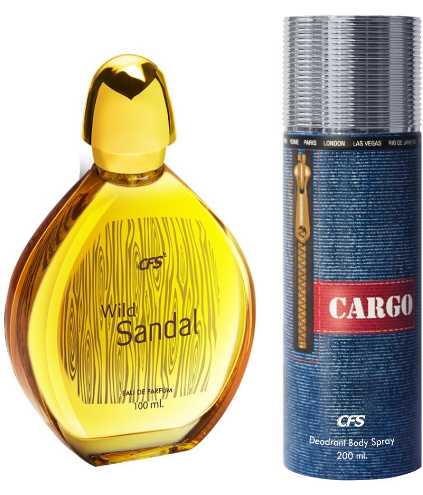     			CFS Wild Sandal EDP Long Lasting Perfume & Cargo Blue Deodorant Body Spray