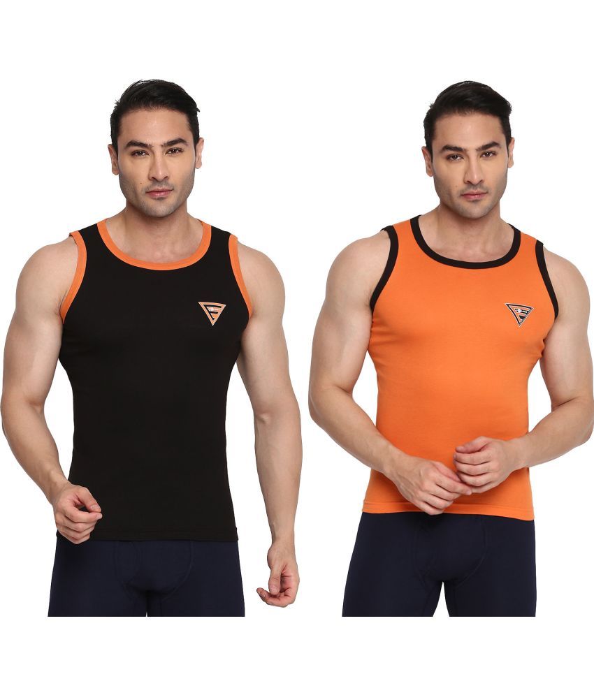     			COLORS by Rupa Frontline Multicolor Cotton Men's Vest ( Pack of 2 )