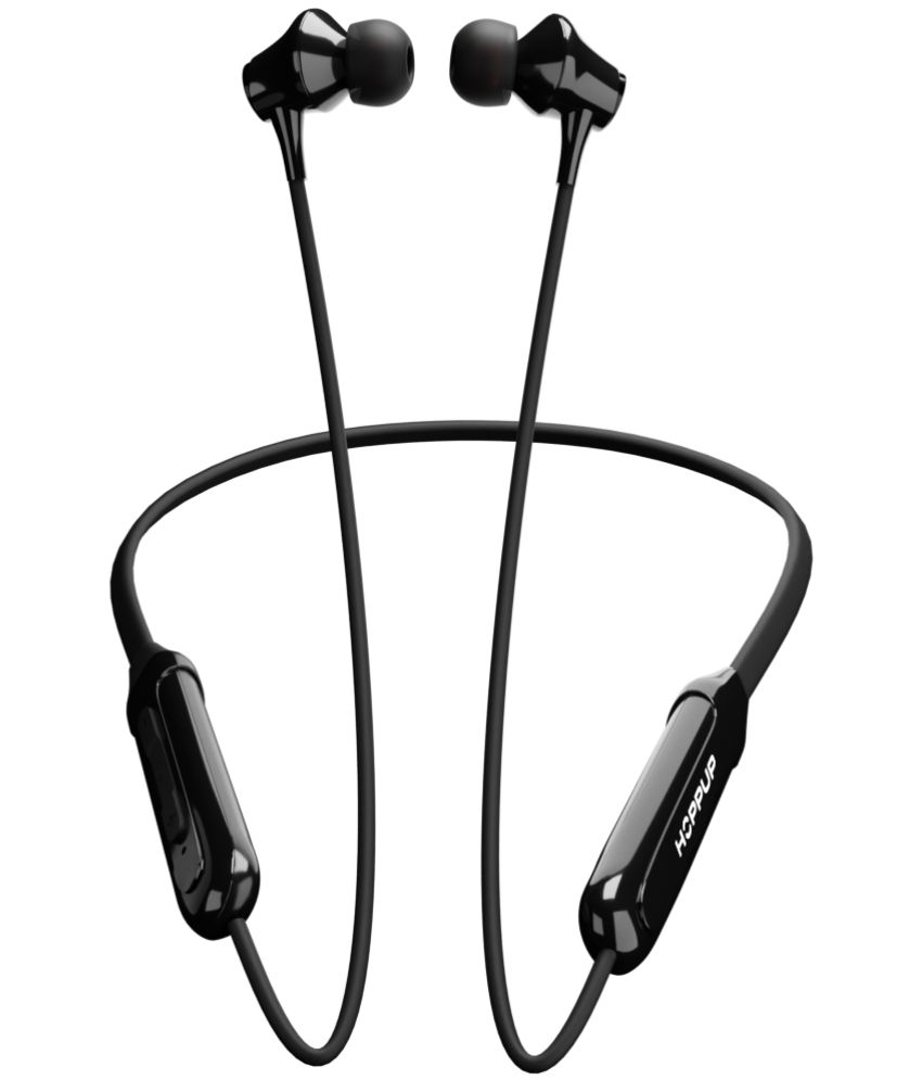     			HOPPUP In-the-ear Bluetooth Headset with Upto 30h Talktime Deep Bass - Black