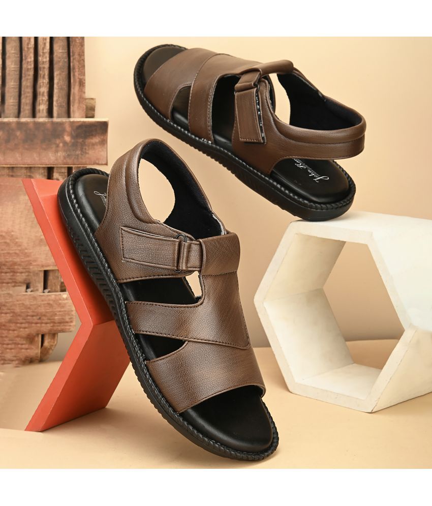     			John Karsun - Brown Men's Sandals