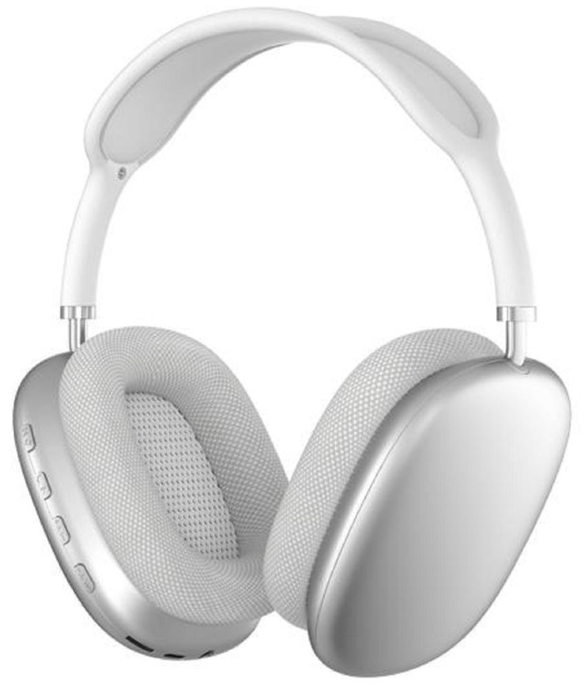     			Life Like P9 3.5 mm Bluetooth Headphone Over Ear 8 Hours Playback Active Noise cancellation IPX4(Splash & Sweat Proof) White