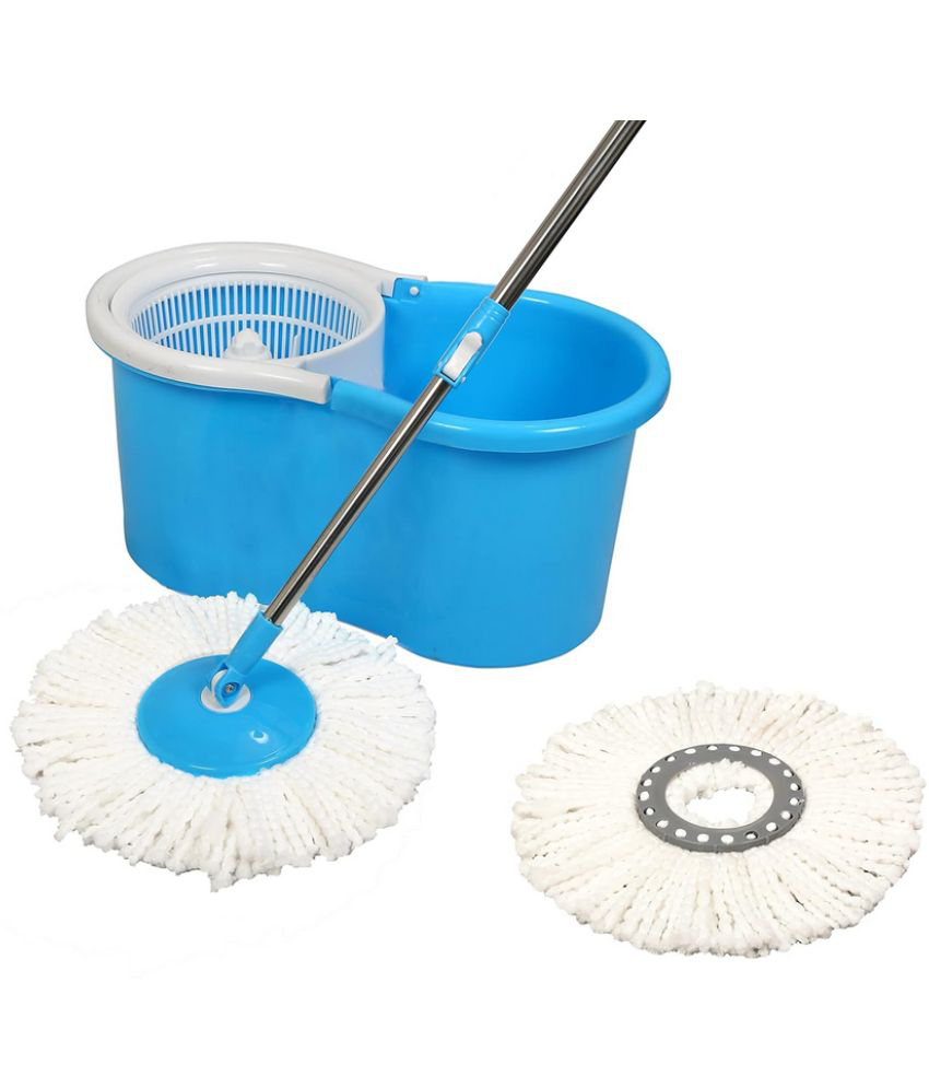     			VARKAUS Double Bucket Mop ( Extendable Mop Handle with 360 Degree Movement )