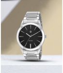 Laurels Silver Stainless Steel Analog Men's Watch