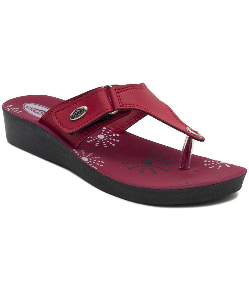     			ASIAN Red Women's Flats