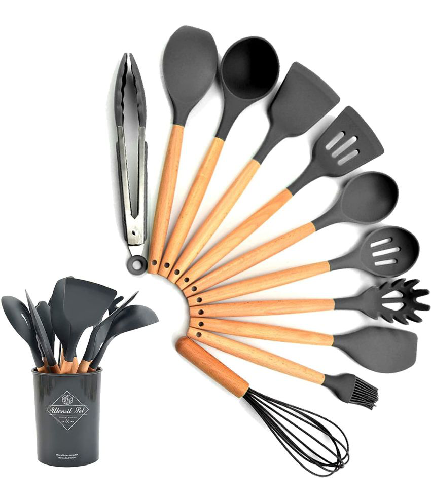     			Saykhus Grey Wooden Cutlery Set ( Pack of 1 )