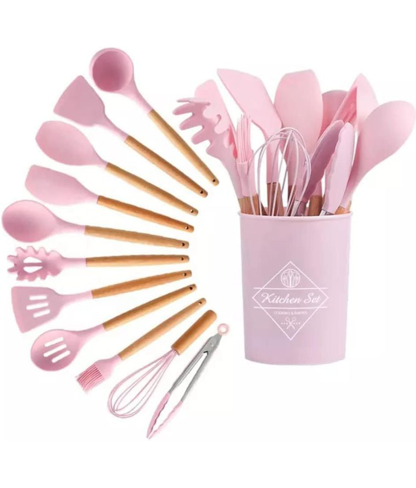     			Saykhus Pink Wooden Cutlery Set ( Pack of 1 )
