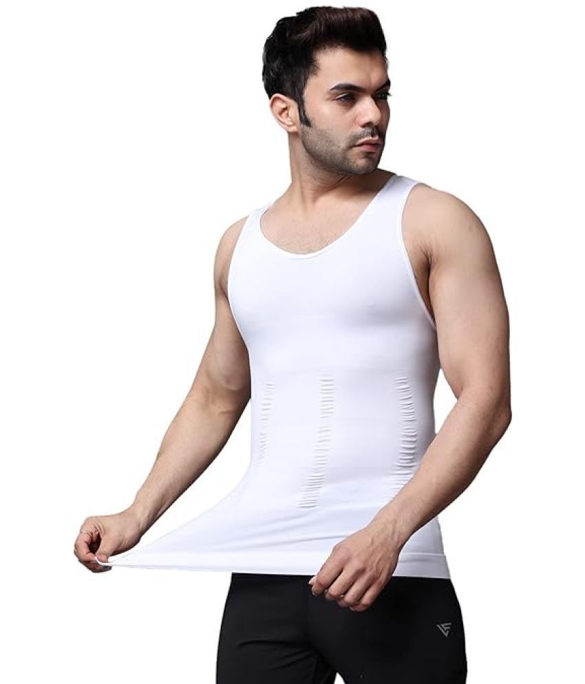     			Shopeleven Spandex Men's Vest ( White )