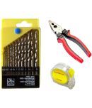 Aldeco (3 in1 Kit) choice 13-Piece Drill Bit Set With 3 Meter Measuring Tape And Plier Versatile and Durable Bits for Precision Drilling in Metal, Wood, and Masonry. Essential Tools for Every Project.