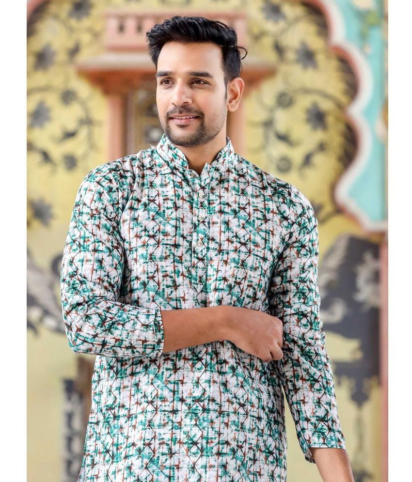     			Aany's Culture Green Polyester Men's Regular Kurta ( Pack of 1 )