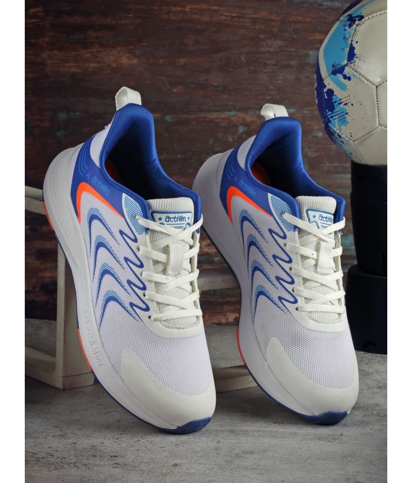     			Action Sports Shoes For Men White Men's Sports Running Shoes