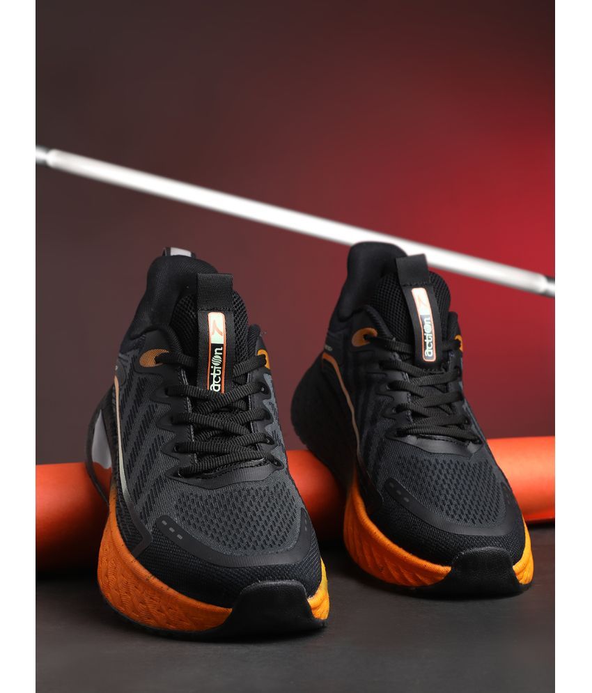     			Action Sports Shoes For Men Black Men's Sports Running Shoes