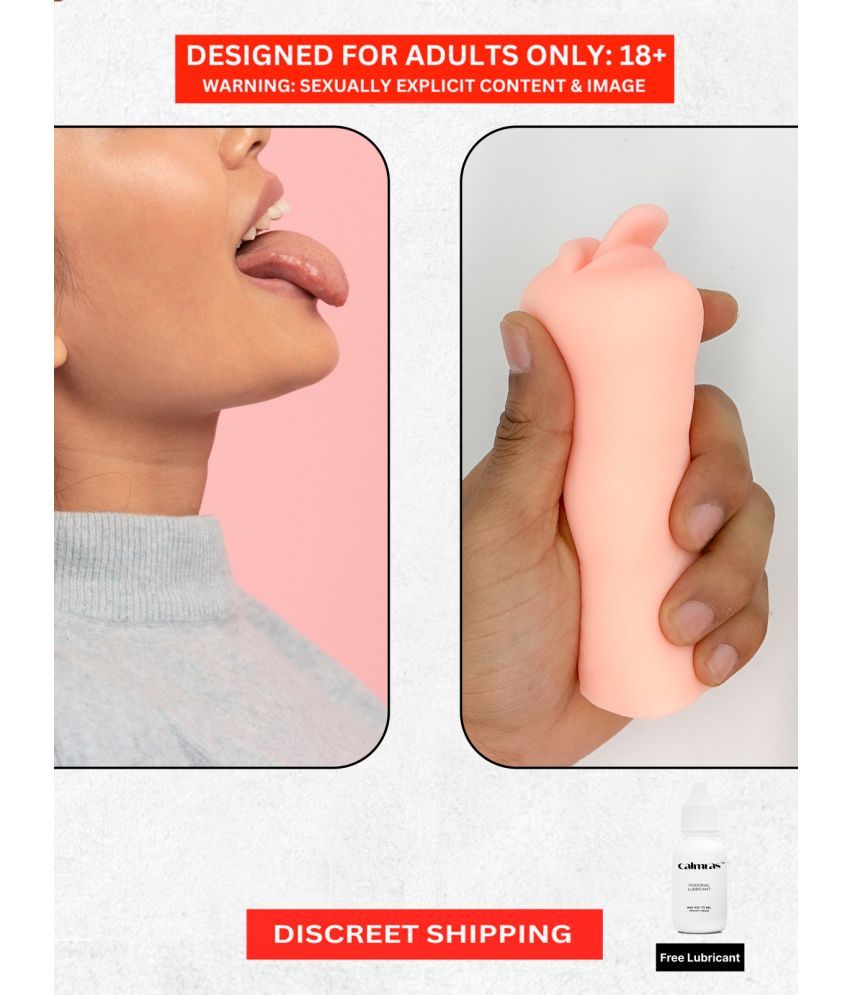     			Adjustable Silicone Oral Stimulation Sleeve Blowjob- Like Real Skin, Waterproof with Free Kaamraj Lube