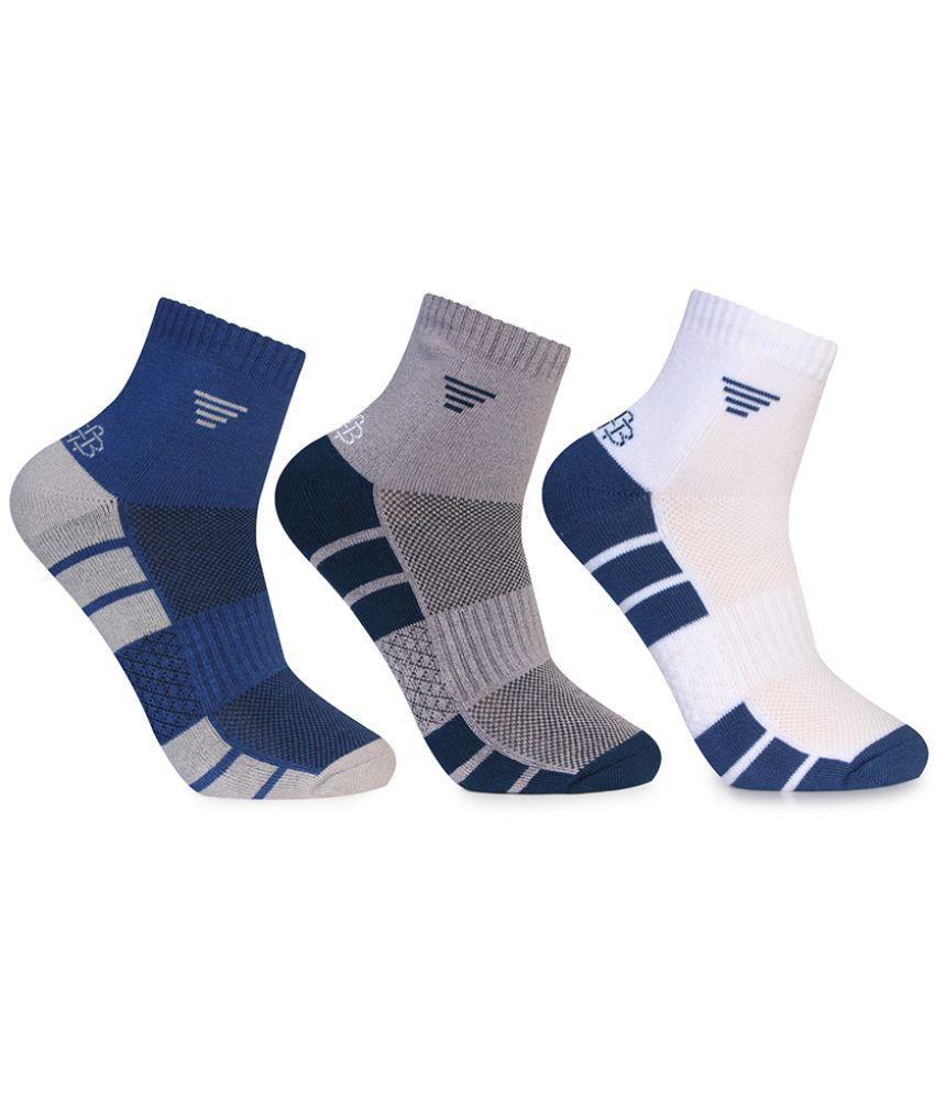     			Bonjour Retail 100% Organic Cotton Men's Colorblock Multicolor Ankle Length Socks ( Pack of 3 )