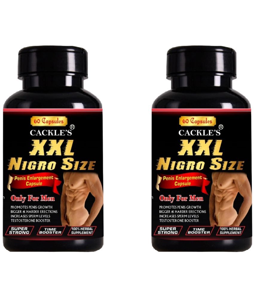     			Cackle's XXL Nigro SIze Herbal Capsule 60no.s For Men Pack of 2