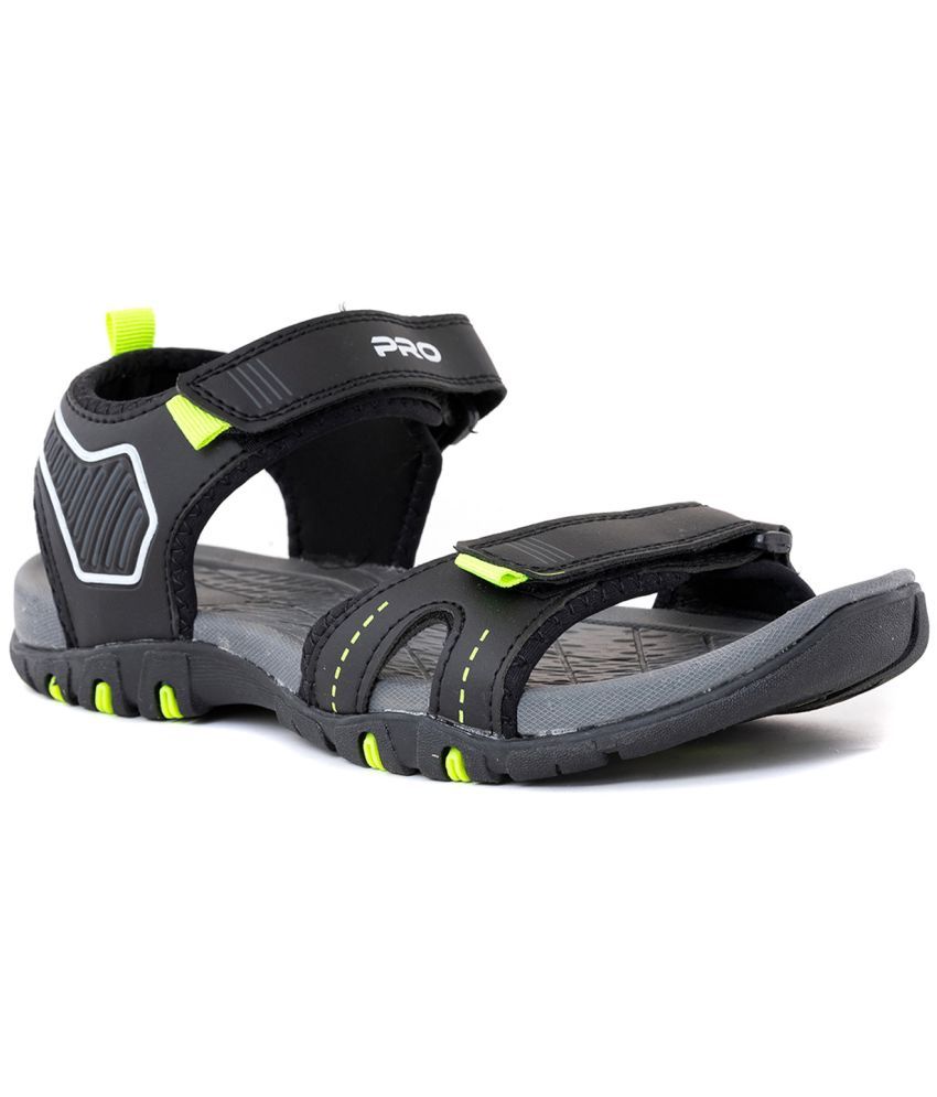     			KHADIM - Black Men's Floater Sandals