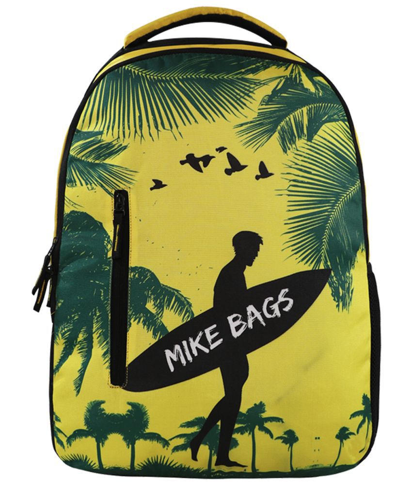     			mikebags 27 Ltrs Yellow Polyester College Bag
