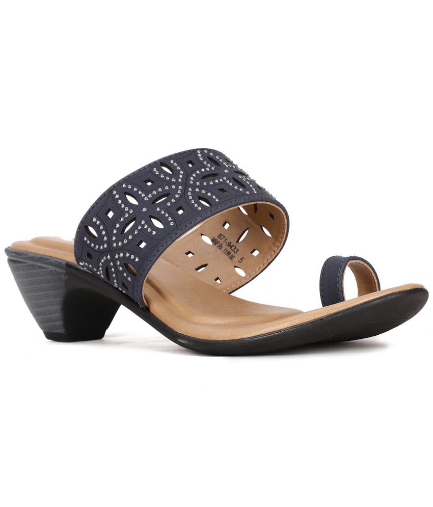     			Bata Navy Women's Sandal Heels