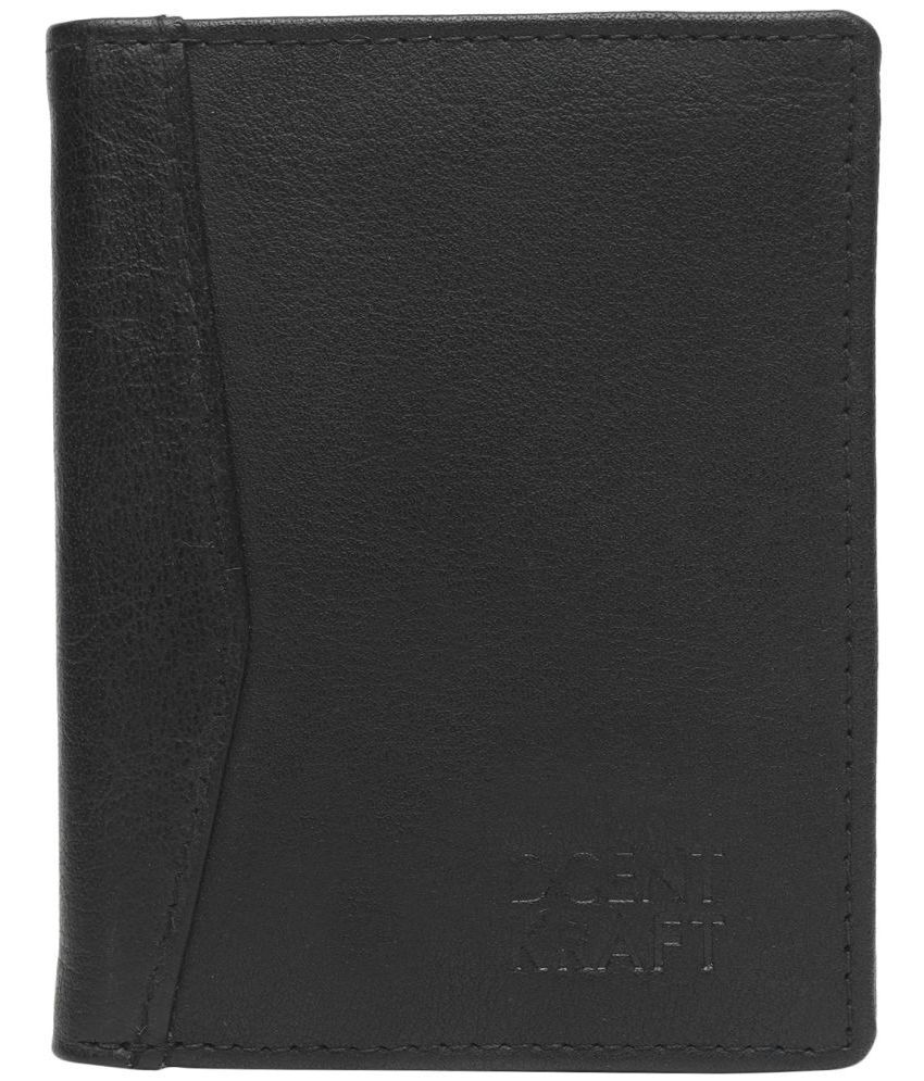     			DCENT KRAFT Black Leather Men's Two Fold Wallet ( Pack of 1 )