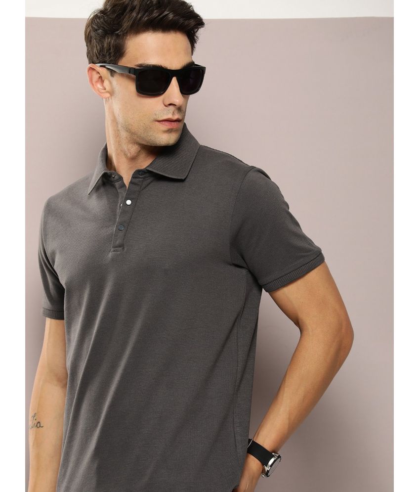     			Dillinger Cotton Regular Fit Solid Half Sleeves Men's T-Shirt - Grey ( Pack of 1 )