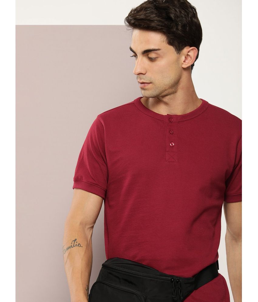     			Dillinger Cotton Regular Fit Solid Half Sleeves Men's T-Shirt - Maroon ( Pack of 1 )