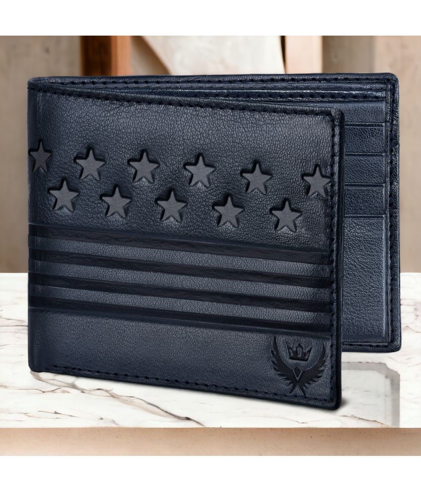     			Lorenz Blue 100% Leather Men's RFID Wallet ( Pack of 1 )