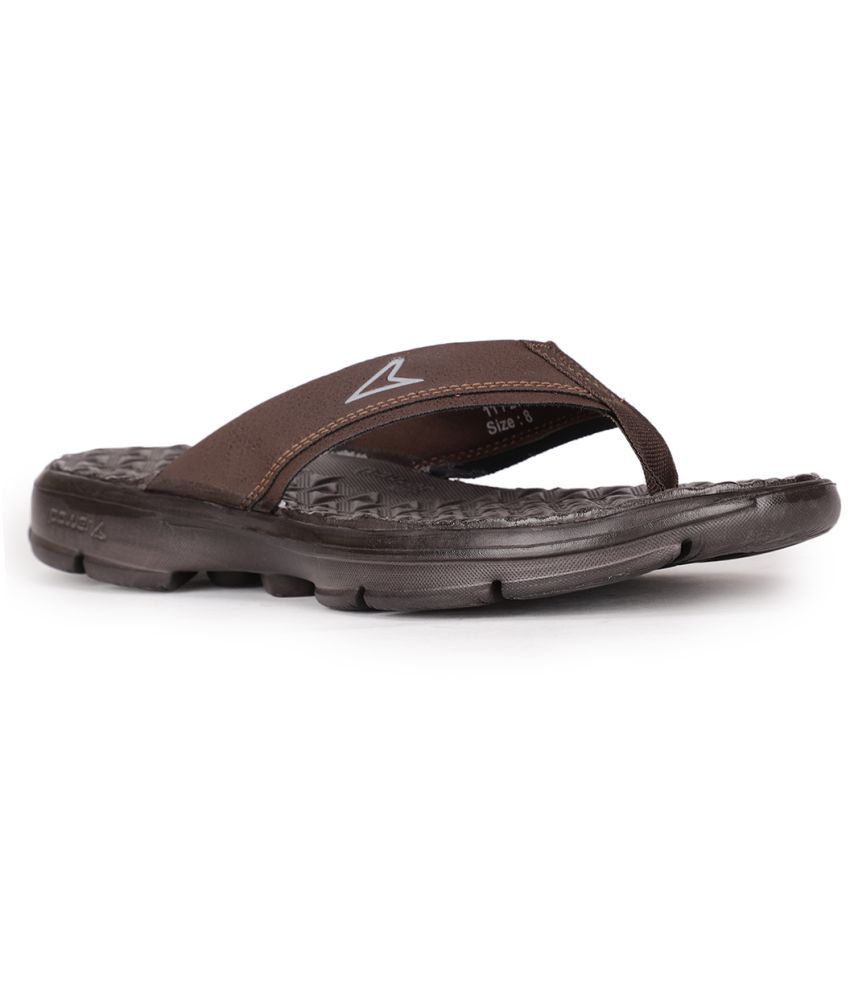     			Power Brown Men's Thong Flip Flop