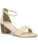 Bata Beige Women's Sandal Heels