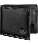 Lorenz Black 100% Leather Men's RFID Wallet ( Pack of 1 )