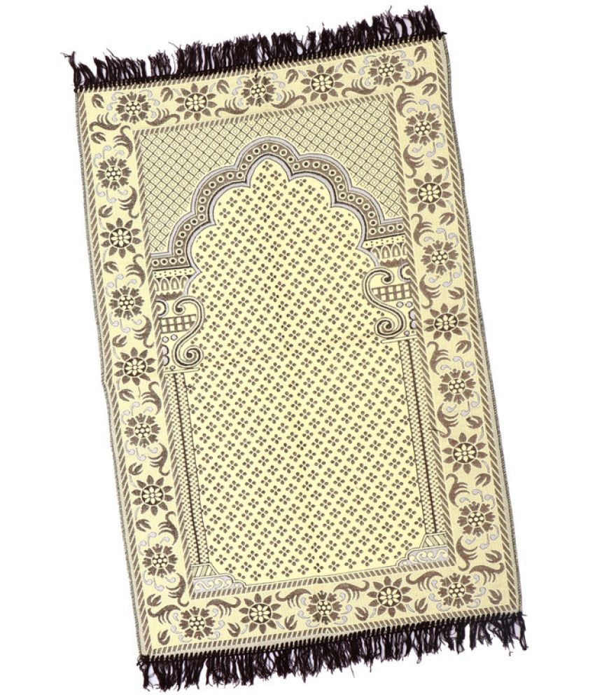     			ADIRNY Yellow Single Regular Cotton Prayer Mat ( 110 X 70 cm )