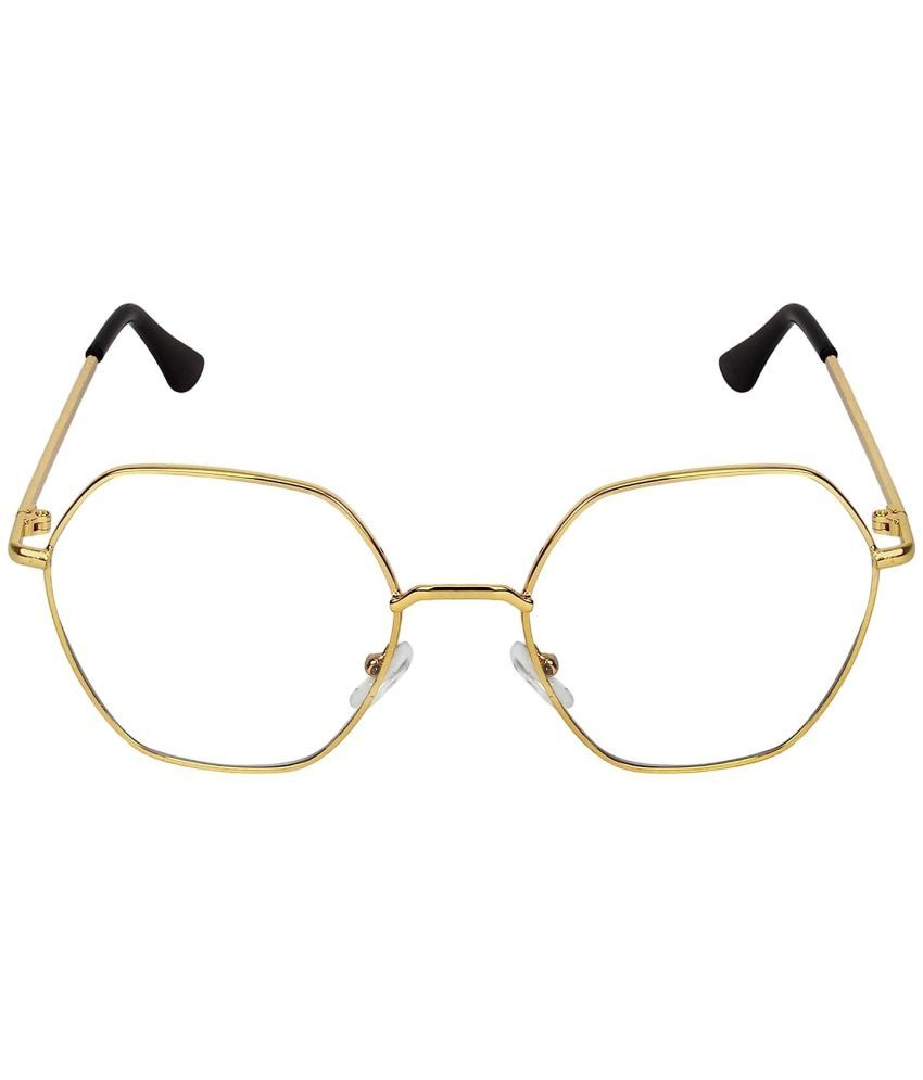     			Creature Gold Geometric Eyeglass Frame ( Pack of 1 )