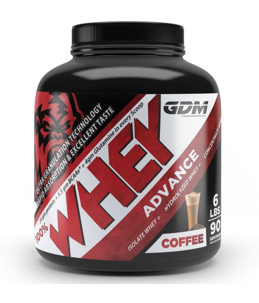     			GDM NUTRACEUTICALS LLP Advance Whey Protein Powder ( 2.75 kg , Coffee - Flavour )