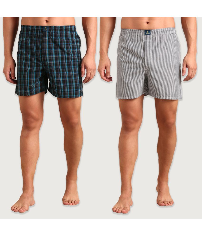     			Joven Multicolor BOXER SHORTS Cotton Men's Boxer- ( Pack of 2 )