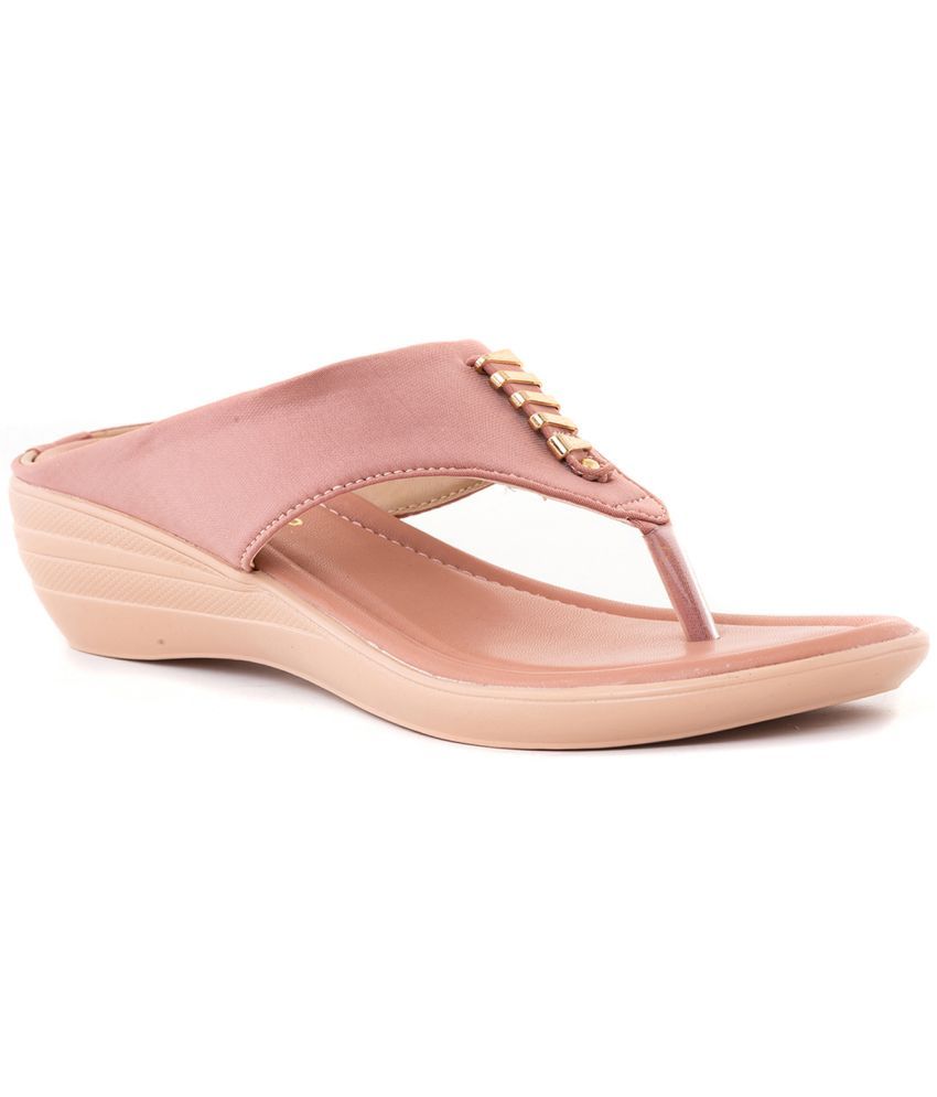     			KHADIM Pink Women's Slip On Heels